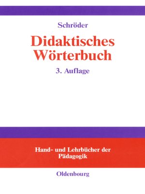 cover image of Didaktisches Wörterbuch